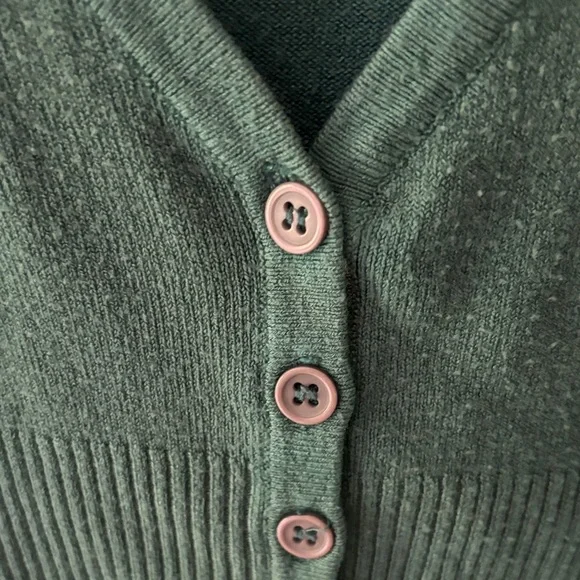 Green Button-Up Cardigan - Picture 5 of 9
